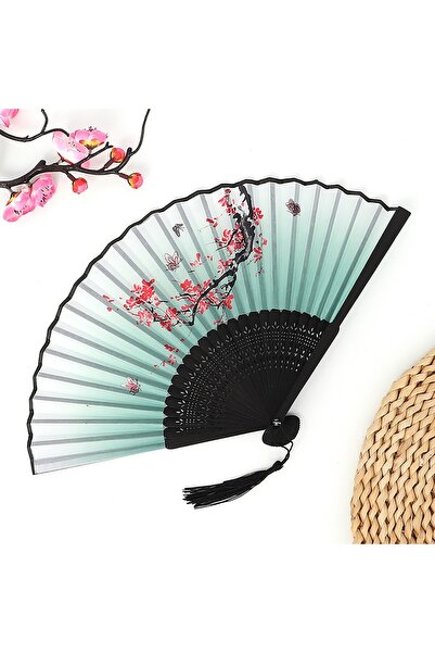 Choice1 One Size C Bamboo Chinese Japanese Folding Fan Colorful Tassel Elegen...