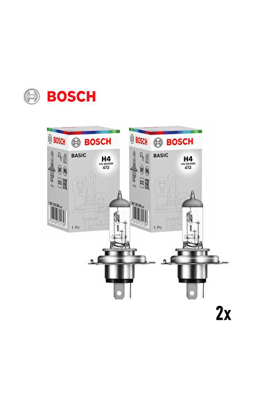 Bosch H4 Far Ampul Halojen 12V 60/55W (2 Adet)