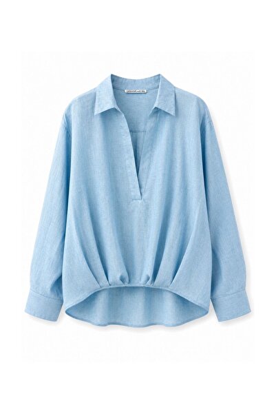 HANIQA Relaxed Cut Linen Blouse