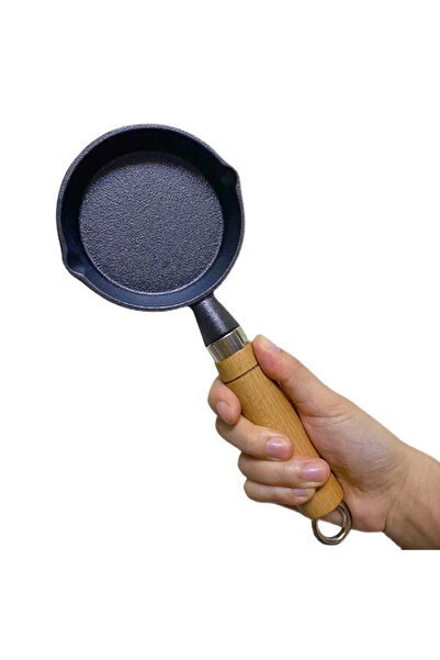 Choice wooden Household Kitchen Cooking Tools Cookware 10cm Cast Iron Frying ...
