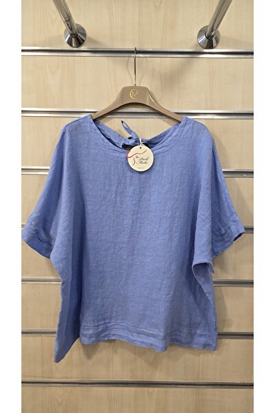 Park Moda Plain Pattern Italian Linen Blouse