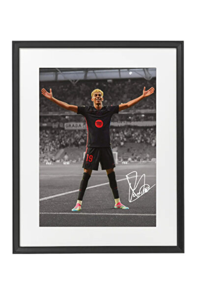 Boomah Accessories Lamine Yamal Barcelona Printed Autograph - Framed Poster 5...