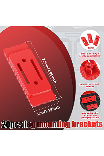 Choice 20pcs 20Pcs Mounting Feet Set for Milwaukee Packout System Heavy Duty ...