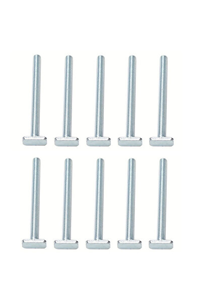 Choice Silver 10pcs Miter T-track Jig Screw Fixture M8x100mm Handle T-slot Sl...