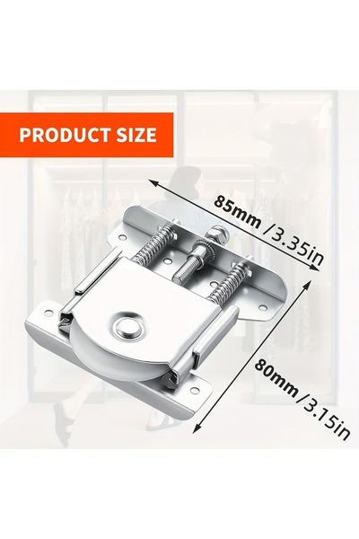 Choice1 1pc-Lower wheel 1/2PCS Heavy duty silent metal sliding door wheels, h...