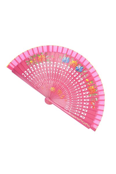 ButicCochet Evantai pliabil, Buticcochet, din lemn, cu imprimeu floral, 23 cm...