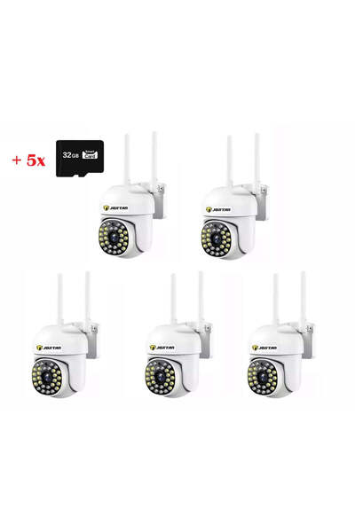 OEM Set 5x Camere de Securitate, WiFi JT-8161QJ - Viziune Nocturna 30M, 1080P...