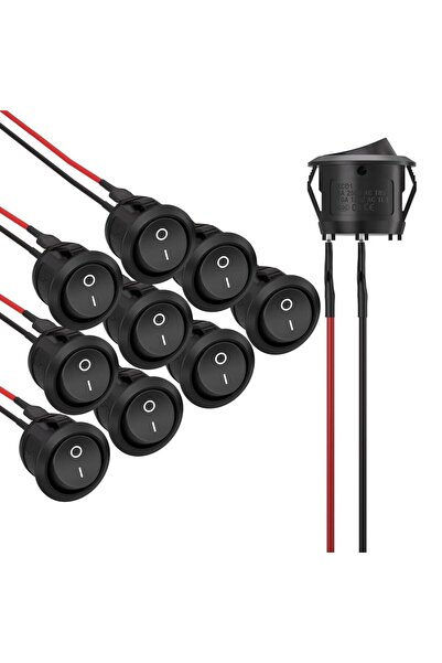 Choice 10pcs 5/10pcs Mini Round Rocker Switch 15mm Spst Open/Off 12V Dc Power...