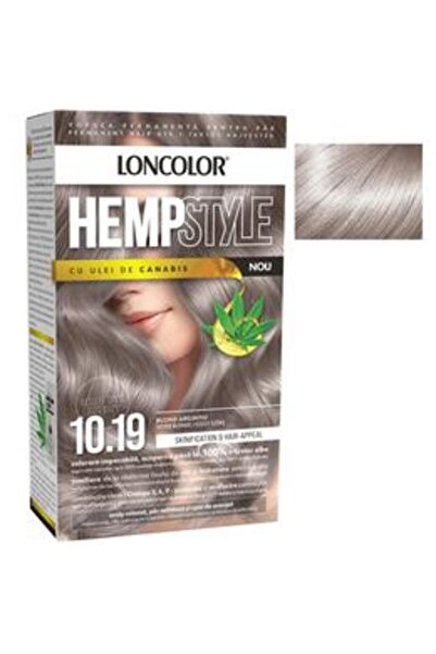 Loncolor Vopsea Permanenta pentru Par Expert HempStyle, nuanta 10.19 blond ar...