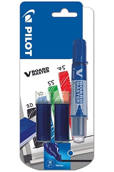 Pilot Marker pentru tablă albă Blue Vboard Master + 2 rezerve albastre