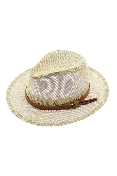 ButicCochet Men's sun hat, ButicCochet, 100% paper straw, with decorative ban...