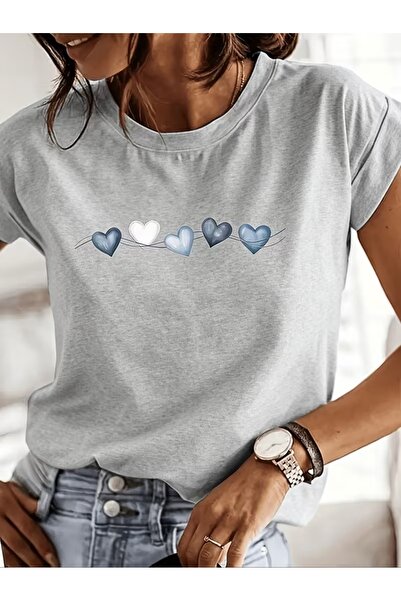 puolikuu Tricou unisex cu croială confortabilă, cu panglică și imprimeu dublu