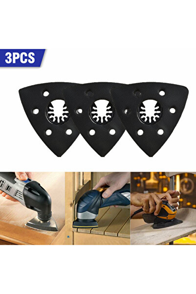 Choice 3pcs Triangular Sanding Pads 93mm For Multi-Tool Blades Oscillating To...