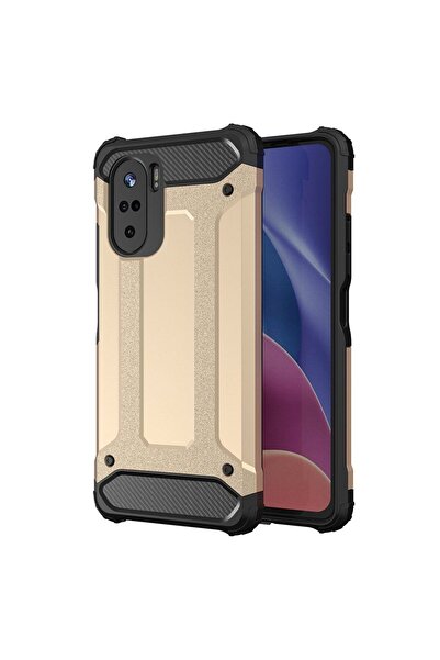 Sonique Θήκη Heavy Armor Xiaomi Poco F3 / Mi 11i Χρυσό