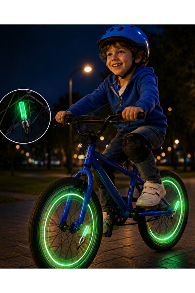 UCUZTEKNO Araç Sibop LED Işığı 2li Set Bisiklet Motosiklet Jant Lambası