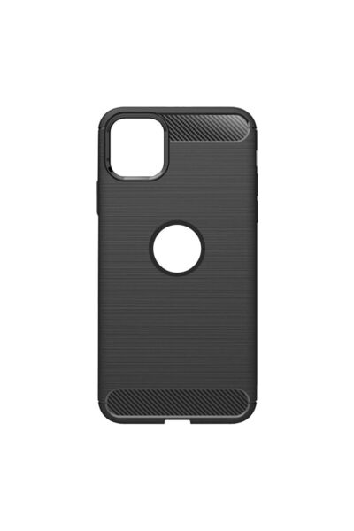 OEM Θήκη Σιλικόνης Carbon TPU Fiber Brushed Apple iPhone 12 Pro Max Μαύρο