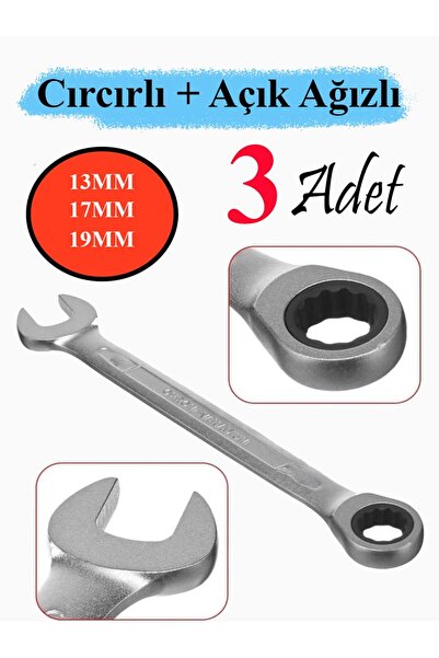yofe CIRCIRLI KOMBİNE ANAHTAR 13MM + 17MM + 19MM EKONOMİK SERİ