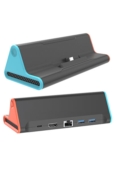 Choice1 محطة إرساء تلفزيونية متوافقة مع RJ45 لـ Switch 2 مع منفذ HDMI 4K / من...