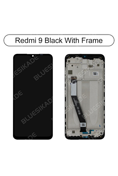 choice2 شاشة لمس LCD مقاس 6.53 بوصة مع إطار لهاتف Redmi 9 طراز M2004J19G وشاش...