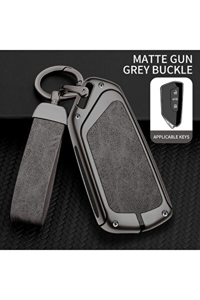 Choice GUN SHELL GREY Car Key Case Cover Bag For VW Volkseagen Golf 8 MK8 ID....