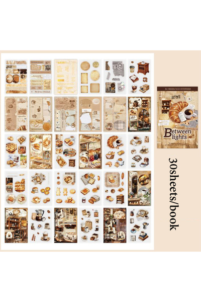choice2 S30872-4 Mr.Paper 30 ورقة/كتاب ملصقات سلسلة بين الليعات بتصميم عتيق و...