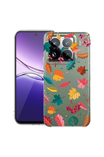 bestcase Прозрачен тънък силиконов калъф, съвместим с Xiaomi 15 Pro, Есенни ц...