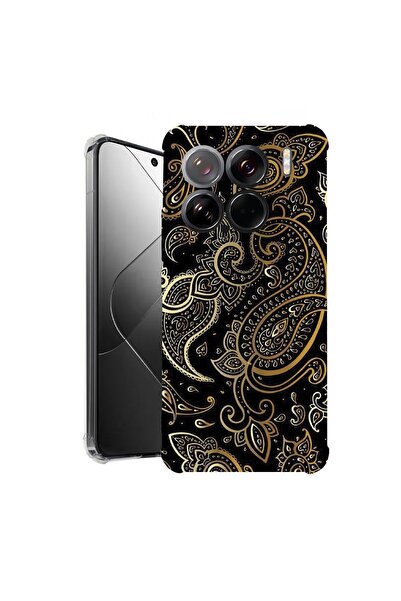 bestcase ¬Æ Husa pentru Xiaomi 15, Anti Shock 1.5MM, Golden Pattern, Protecti...