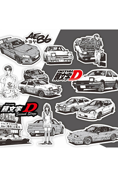 Choice 75PCS 75PCS Anime Initial D Sticker Black and White Graffiti Personali...