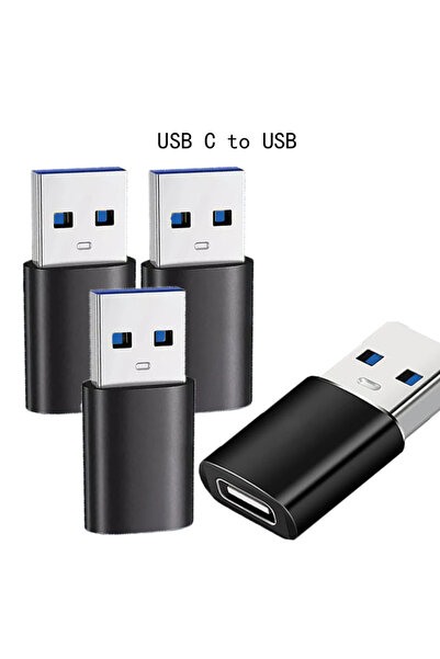 Choice1 محولات USB-C إلى USB-A أنثى إلى ذكر، 4 قطع، سوداء اللون، لنقل البيانا...