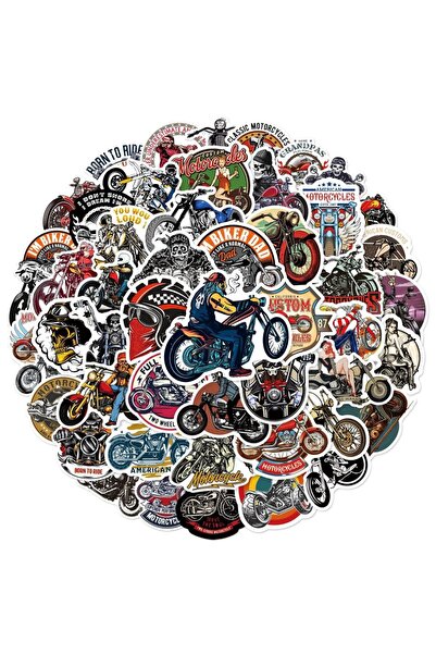 Choice 50pcs 50Pcs Cool Motorcycle Doodle Stickers, Decorative Helmet Skatebo...