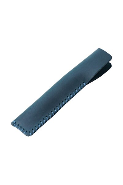 Choice5 Blue Handmade Genuine Leather Retro Cowhide Single Pencil Case Pen Ho...