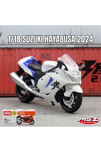 Choice WHITE MSZ 1:18 Suzuki Hayabusa 2024 Toy Motorcycle Diecast Alloy Minia...