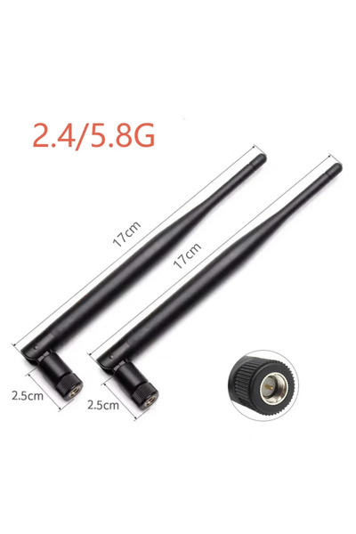 Choice4 2.4 5.8G SMA 2PCS High Gain 6dBi 2.4G 5.8G Omnidirectional Rod Antenn...