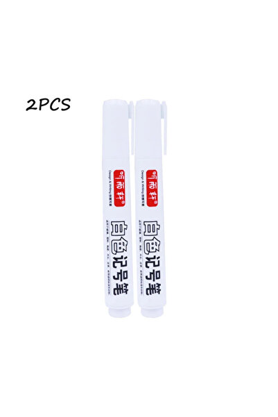 Choice3 2PCS 1/12 Pcs Drawing Art Supplies Oil Marker Permanent White Marker ...
