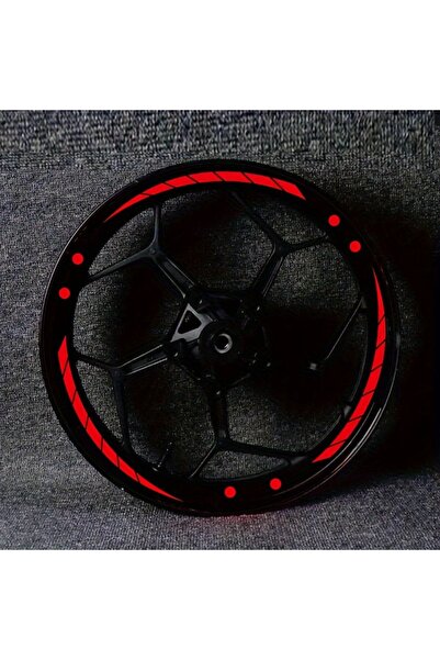 choice2 Length59.4CM LGE-Red 12 Stripe+24 Polka Dot Motorcycle Wheel Hub Stic...