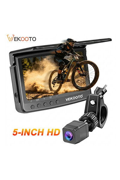 Choice black 1080P 5" HD Display Bicycle Rear View Camera Real-Time Road Moni...