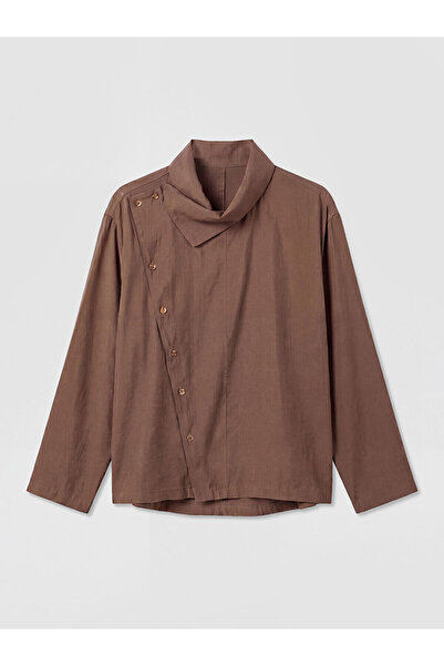 LC Waikiki Nevavm Cross Buttoned Modal Blended Women's Shirt with a Difference