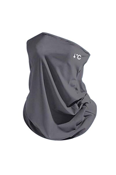 Choice3 Dark grey New UPF50+ Ice Silk Mask Neck Protection Quick Drying Sun P...