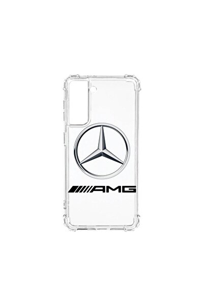 bestcase Husă Antișoc 1.5MM, Compatibilă cu Samsung Galaxy S21, Logo Mercedes...