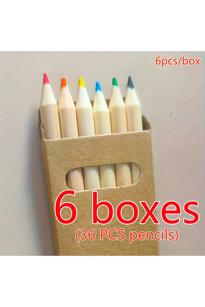Choice1 6 box-36 pcs pencil 36/12pcs 8.8CM Mini Colored Pencil in Kraft Box K...