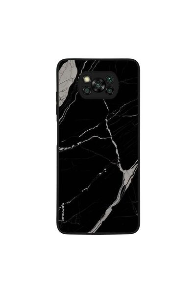 Sonique Θήκη Marble Series για Xiaomi Poco X3 NFC / Poco X3 Pro Μαύρο