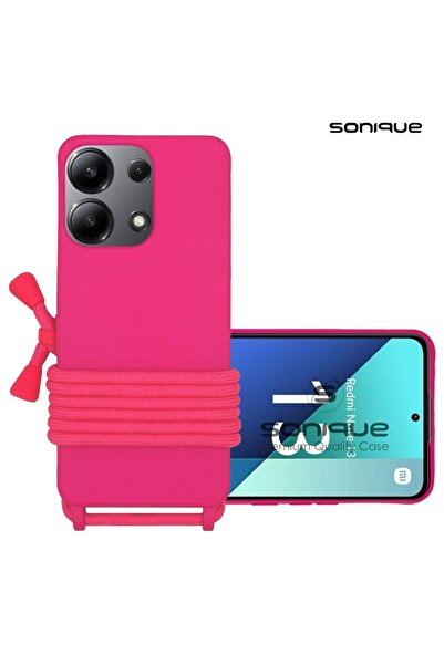 Sonique Θήκη Σιλικόνης με Κορδόνι CarryHang Xiaomi Redmi Note 13 4G Φούξια