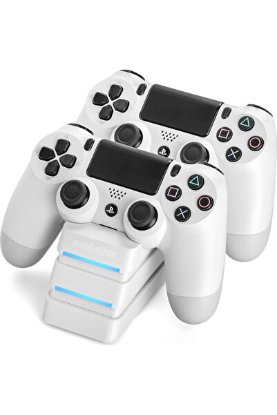 SNAKEBYTE Stație de încărcare dublă TWIN:CHARGE 4 pentru controlere PS4 albă