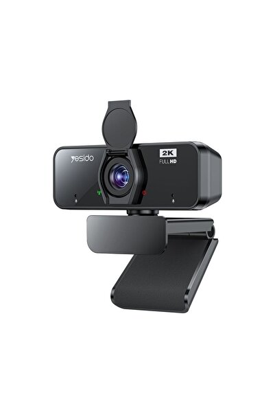 Yesido KM14 USB Webcam 2K 30FPS με Μικρόφωνο και Κάλυμμα Μαύρο