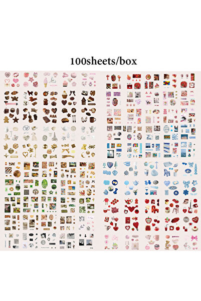 Choice S31039-1 ماركة Mr.Paper، 100 قطعة/صندوق، ملصقات مقطوعة بالقالب بتصميم ...