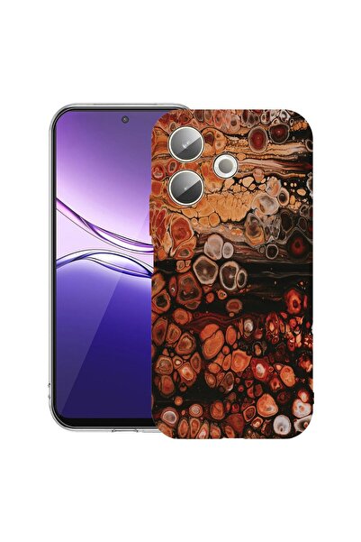 bestcase ¬Æ Husa Clear Silicon pentru OPPO A5 Pro 5G, Wood Pattern, 2042415 T...