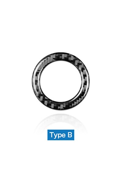 Choice1 Type B Carbon Fiber Ignition Key Hole Ring Decor for Mercedes Benz W2...