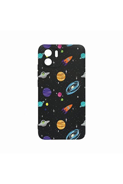 bestcase Калъф, съвместим с Xiaomi Redmi A1, Вселена, Планети, Устойчив на из...
