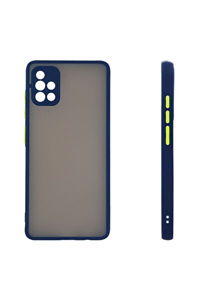 Sonique Θήκη Σιλικόνης Color Button Bumper Samsung Galaxy A51 Μπλέ