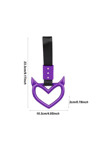 Choice1 Purple Rear Bumper Warning Ring Ring Devil Heart-Shaped Car Hand Stra...